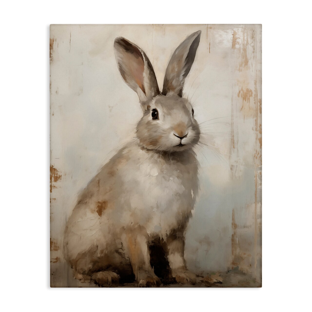 Stupell Industries Neutral Rabbit Portrait Canvas By Arlington Prints